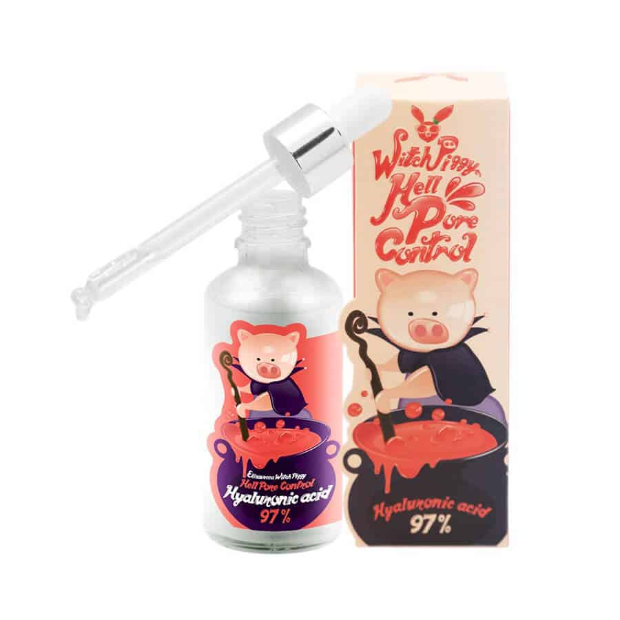 Serum, Face care, Pigmenation/brightening/post-acne, Anti-age, შრატი, სახის მოვლა, პიგმენაცია/პოსტ-აკნე, ასაკობრივი, Elizavecca, Elizavecca Witch Piggy Hell Pore Control Hyaluronic Acid 97%, Beauty Bar, Korean Cosmetics, ბიუთი ბარი, კორეული კოსმეტიკა, Elizavecca 97% ჰიალურონის შრატი ფორების კონტროლით
