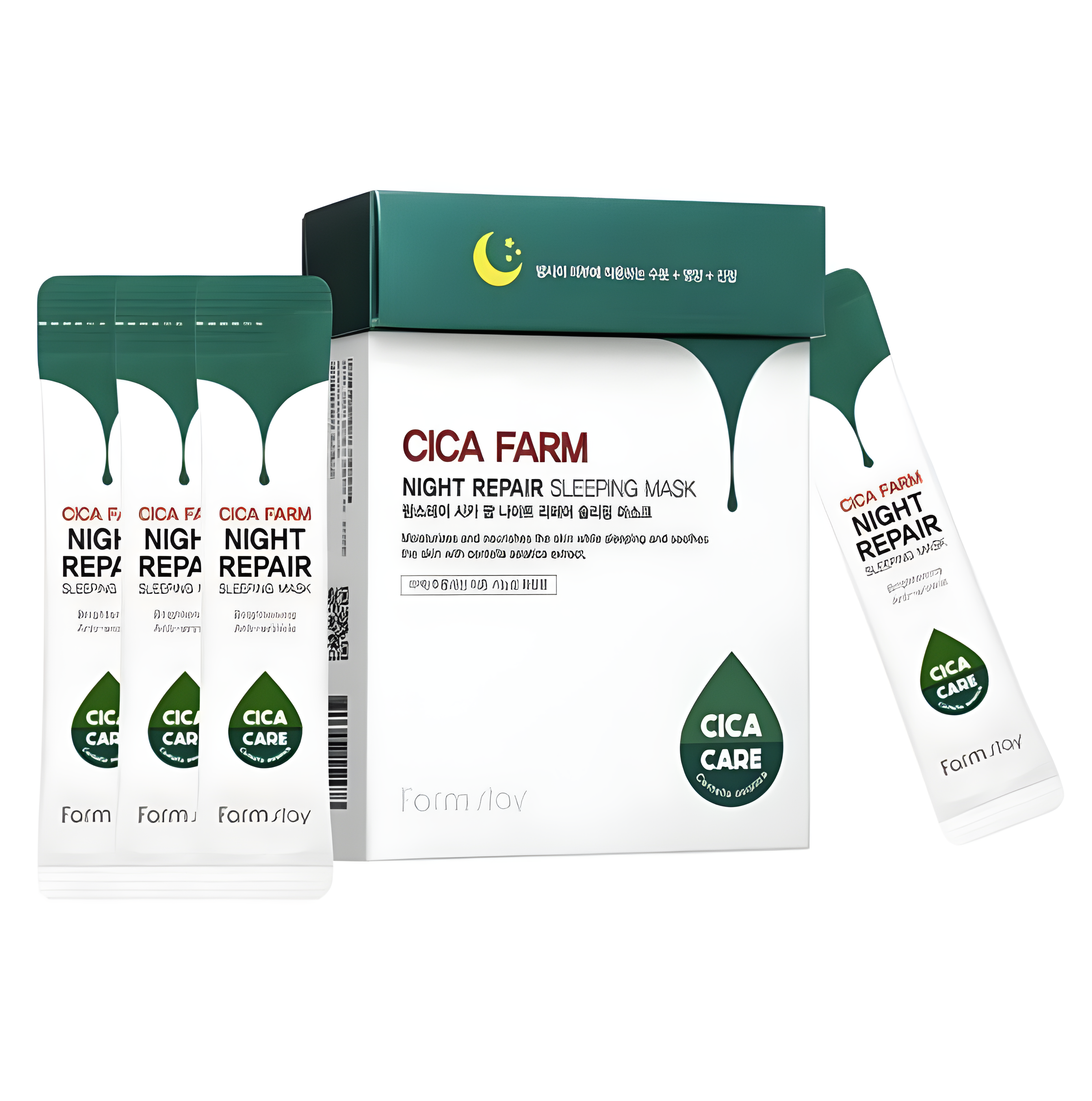 Night mask, Face care, Hydration/Moisturization, ღამის ნიღაბი, სახის მოვლა, დატენიანება, Farmstay, Farmstay Cica Farm Night Repair Sleeping Mask, Beauty Bar, Korean Cosmetics, ბიუთი ბარი, კორეული კოსმეტიკა, Farmstay ცენტელას აღმდგენი ღამის ნიღაბი