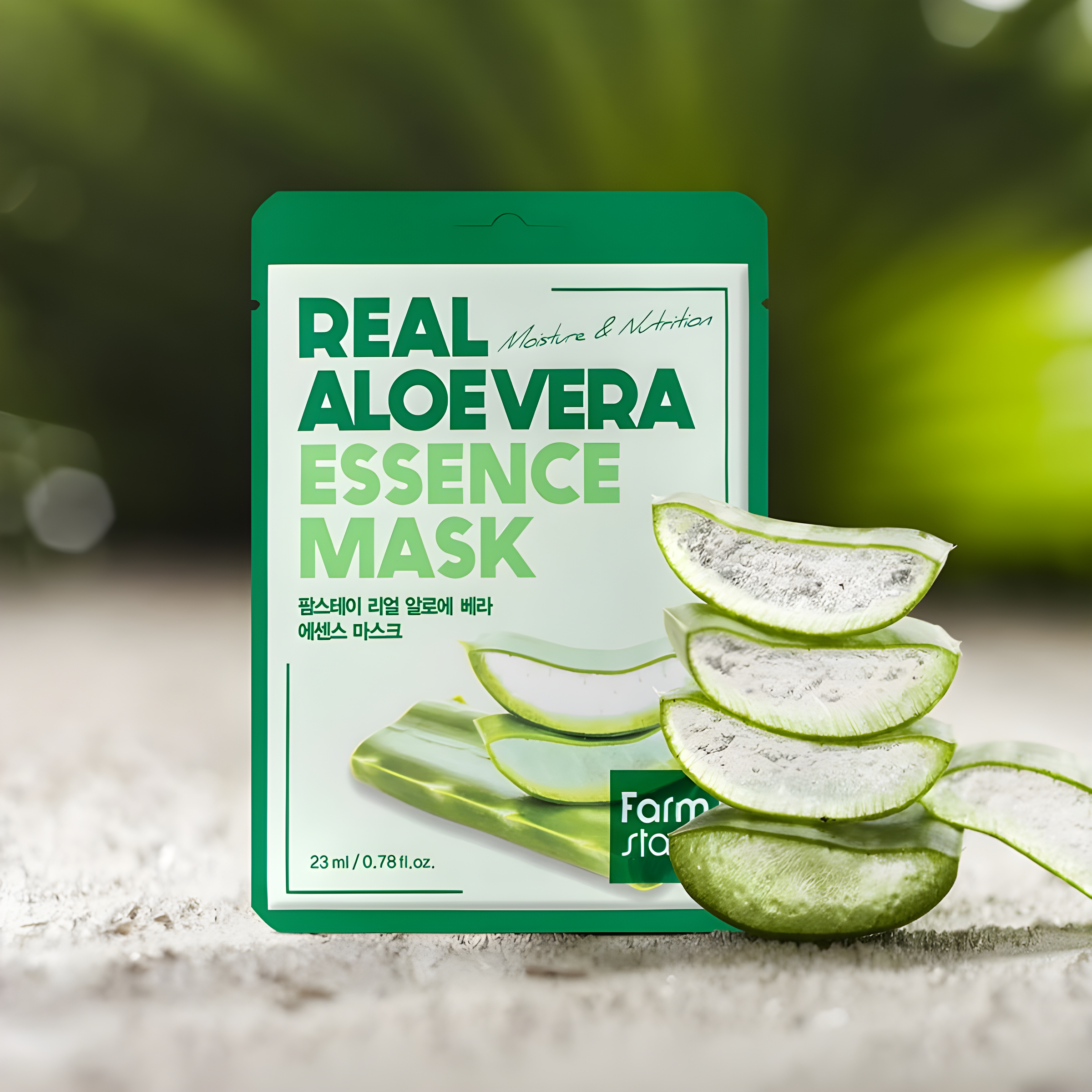 Face mask, Face care, Sensitive/Calm, სახის ნიღაბი, სახის მოვლა, მგრძნობიარე/დამშვიდება, Farmstay, Farmstay Real Aloevera Essence Mask, Beauty Bar, Korean Cosmetics, ბიუთი ბარი, კორეული კოსმეტიკა, Farmstay ალოევერას დამატენიანებელი ნიღაბი