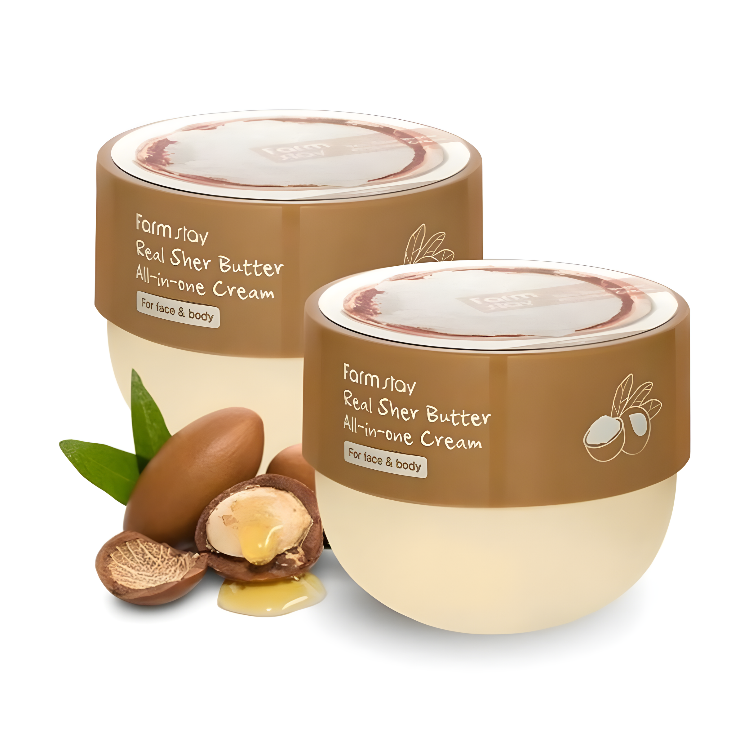 Body, Body care, Skin elasticity and barrier, სხეული, სხეულის მოვლა, ელასტიურობა და ბარიერი, Farmstay, Farmstay Real Shea Butter All In One Cream, Beauty Bar, Korean Cosmetics, ბიუთი ბარი, კორეული კოსმეტიკა, Farmstay შიას კარაქის დამატენიანებელი ტანის კრემი
