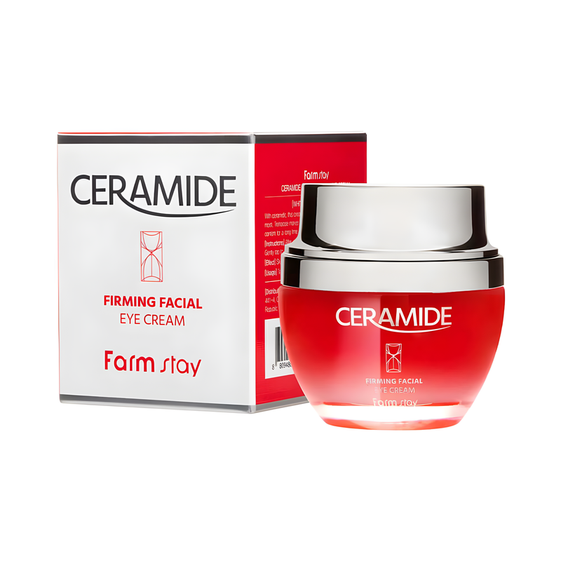 Eye cream, Eye care, Anti-age, Hydration/Moisturization, თვალის კრემი, თვალის მოვლა, ასაკობრივი, დატენიანება, Farmstay, Farmstay Ceramide Firming Facial Eye Cream, Beauty Bar, Korean Cosmetics, ბიუთი ბარი, კორეული კოსმეტიკა, Farmstay კერამიდების გამამკვრივებელი თვალის კრემი