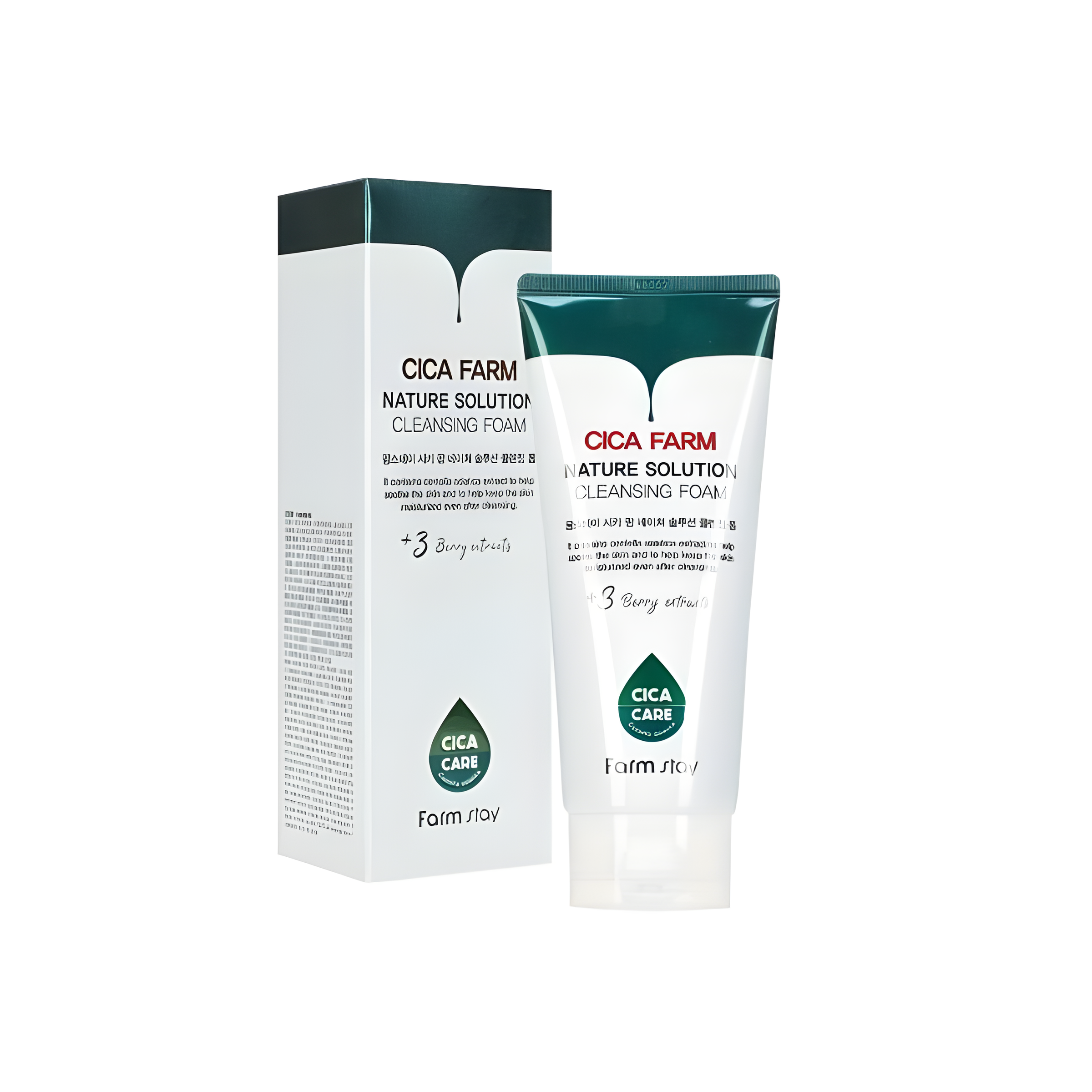 Cleanser, Face care, Hydration/Moisturization, Acne/pores/sebum, Pigmenation/brightening/post-acne, დასაბანი ქაფი, სახის მოვლა, დატენიანება, აკნე/ფორები/სებუმი, პიგმენაცია/პოსტ-აკნე, Farmstay, Farmstay Cica Farm Nature Solution Cleansing Foam, Beauty Bar, Korean Cosmetics, ბიუთი ბარი, კორეული კოსმეტიკა, Farmstay ცენტელას სახის გამწმენდი ქაფი