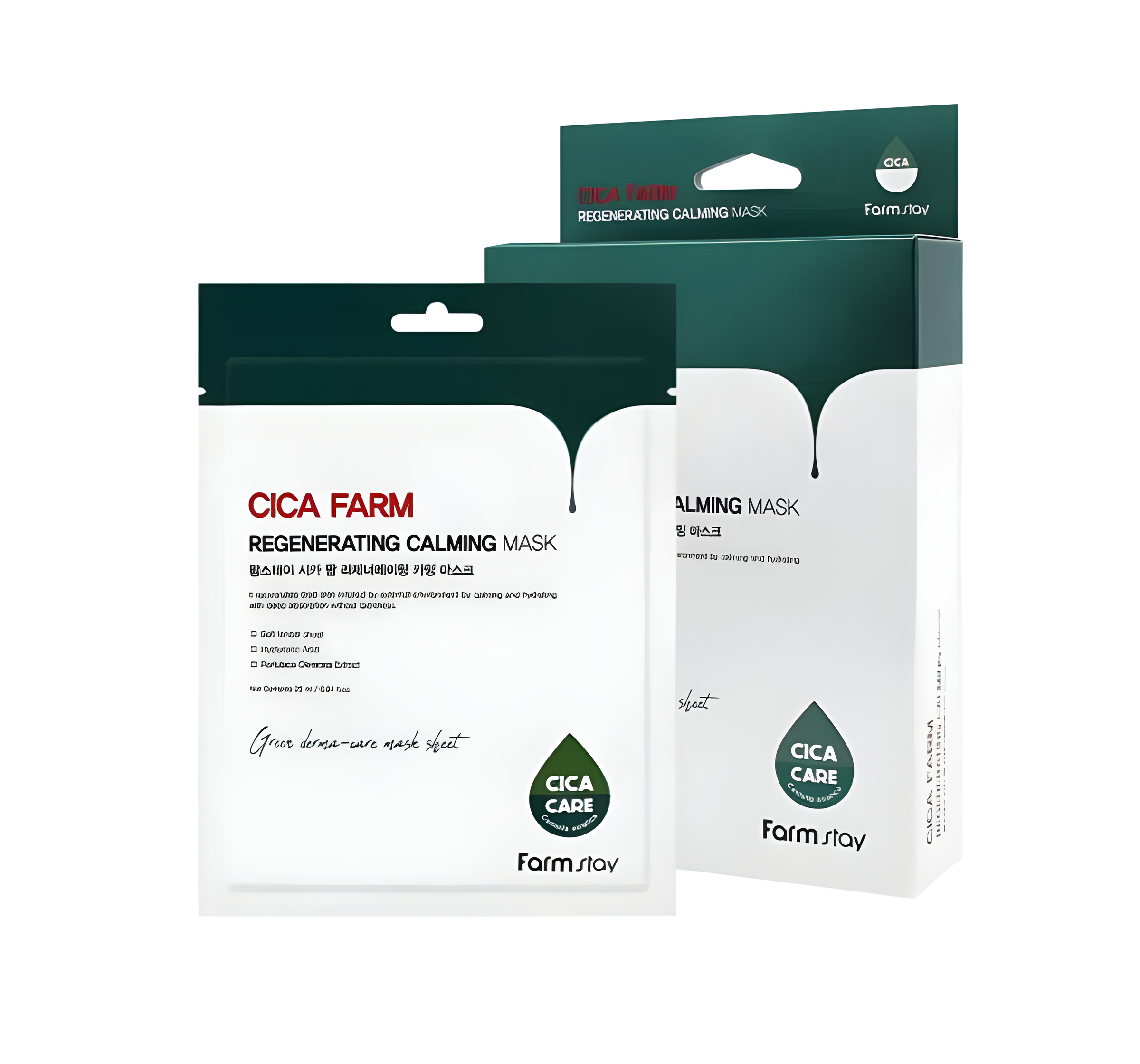 Face mask, Face care, Hydration/Moisturization, Acne/pores/sebum, Pigmenation/brightening/post-acne, სახის ნიღაბი, სახის მოვლა, დატენიანება, აკნე/ფორები/სებუმი, პიგმენაცია/პოსტ-აკნე, Farmstay, Farmstay Cica Farm Regenerating Calming Mask, Beauty Bar, Korean Cosmetics, ბიუთი ბარი, კორეული კოსმეტიკა, Farmstay ცენტელას აღმდგენი დამამშვიდებელი ნიღაბი