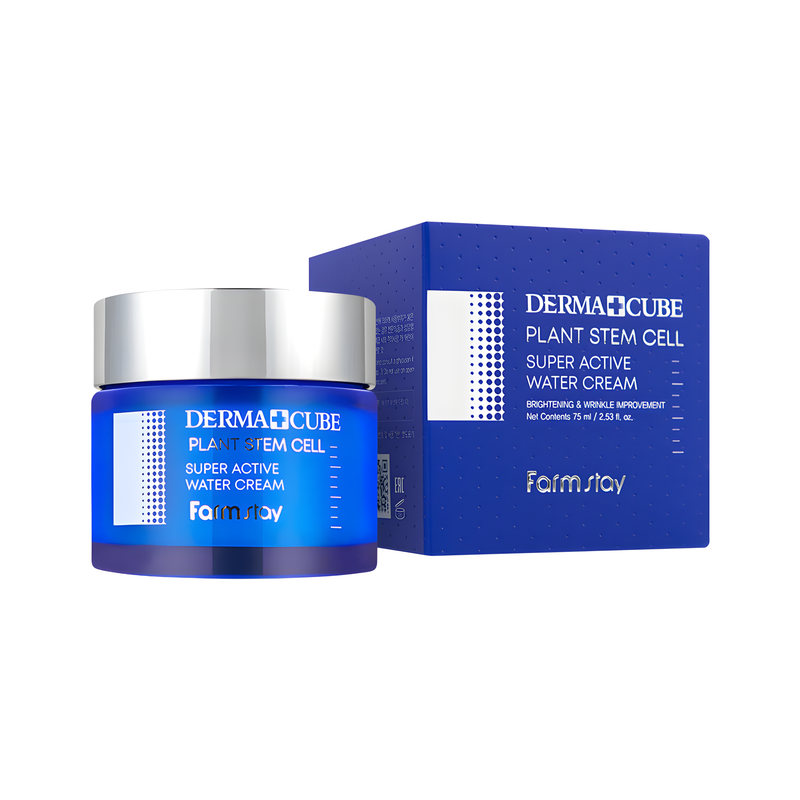 Face cream, Face care, Anti-age, Hydration/Moisturization, სახის კრემი, სახის მოვლა, ასაკობრივი, დატენიანება, Farmstay, Farmstay Dermacube Plant Stem Cell Super Active Cream, Beauty Bar, Korean Cosmetics, ბიუთი ბარი, კორეული კოსმეტიკა, Farmstay Dermacube მცენარეული ღეროვანი უჯრედების სუპერ აქტიური კრემი