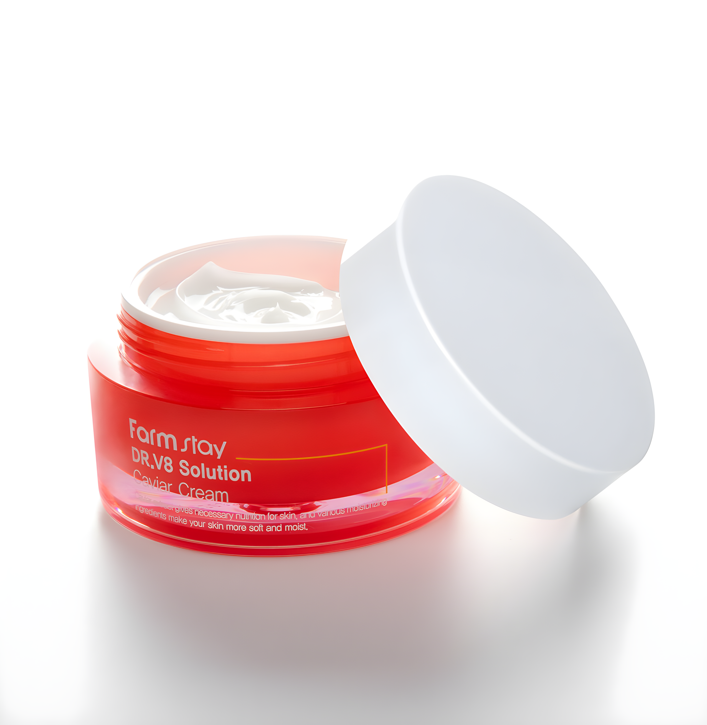 Face cream, Face care, Anti-age, Hydration/Moisturization, სახის კრემი, სახის მოვლა, ასაკობრივი, დატენიანება, Farmstay, Farmstay Dr-V8 Solution Cream Caviar, Beauty Bar, Korean Cosmetics, ბიუთი ბარი, კორეული კოსმეტიკა, Farmstay Dr-V8 ხიზილალას სახის კრემი