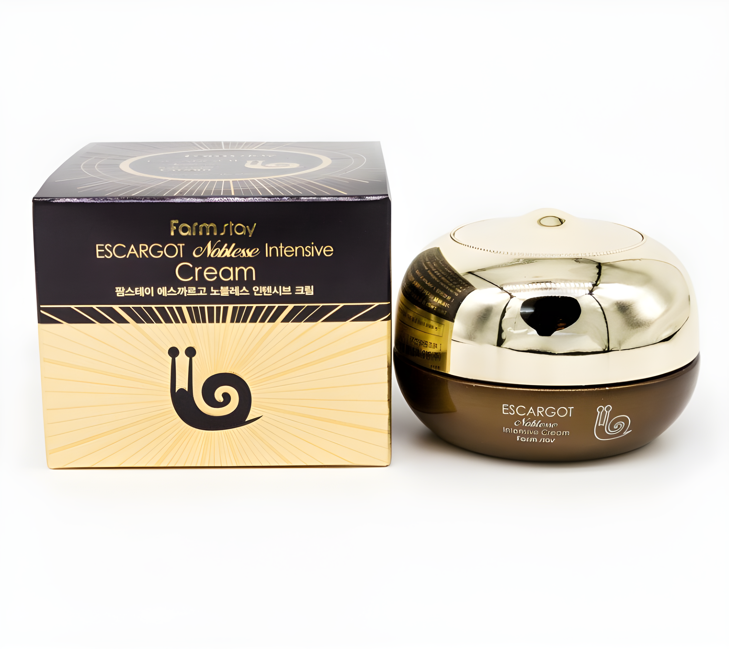 Face cream, Face care, Anti-age, სახის კრემი, სახის მოვლა, ასაკობრივი, Farmstay, Farmstay Escargot Noblesse Intensive Cream, Beauty Bar, Korean Cosmetics, ბიუთი ბარი, კორეული კოსმეტიკა, Farmstay სამეფო ლოკოკინას ინტენსიური კრემი