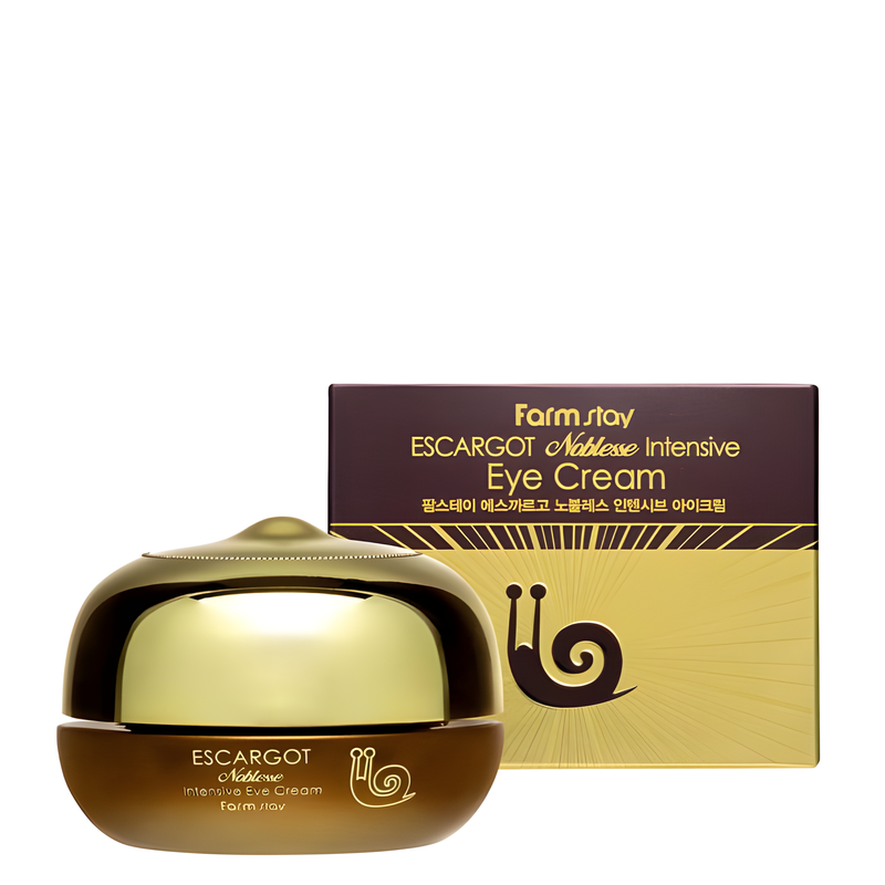 Eye cream, Eye care, Anti-age, თვალის კრემი, თვალის მოვლა, ასაკობრივი, Farmstay, Farmstay Escargot Noblesse Intensive Eye Cream, Beauty Bar, Korean Cosmetics, ბიუთი ბარი, კორეული კოსმეტიკა, Farmstay სამეფო ლოკოკინას ინტენსიური თვალის კრემი