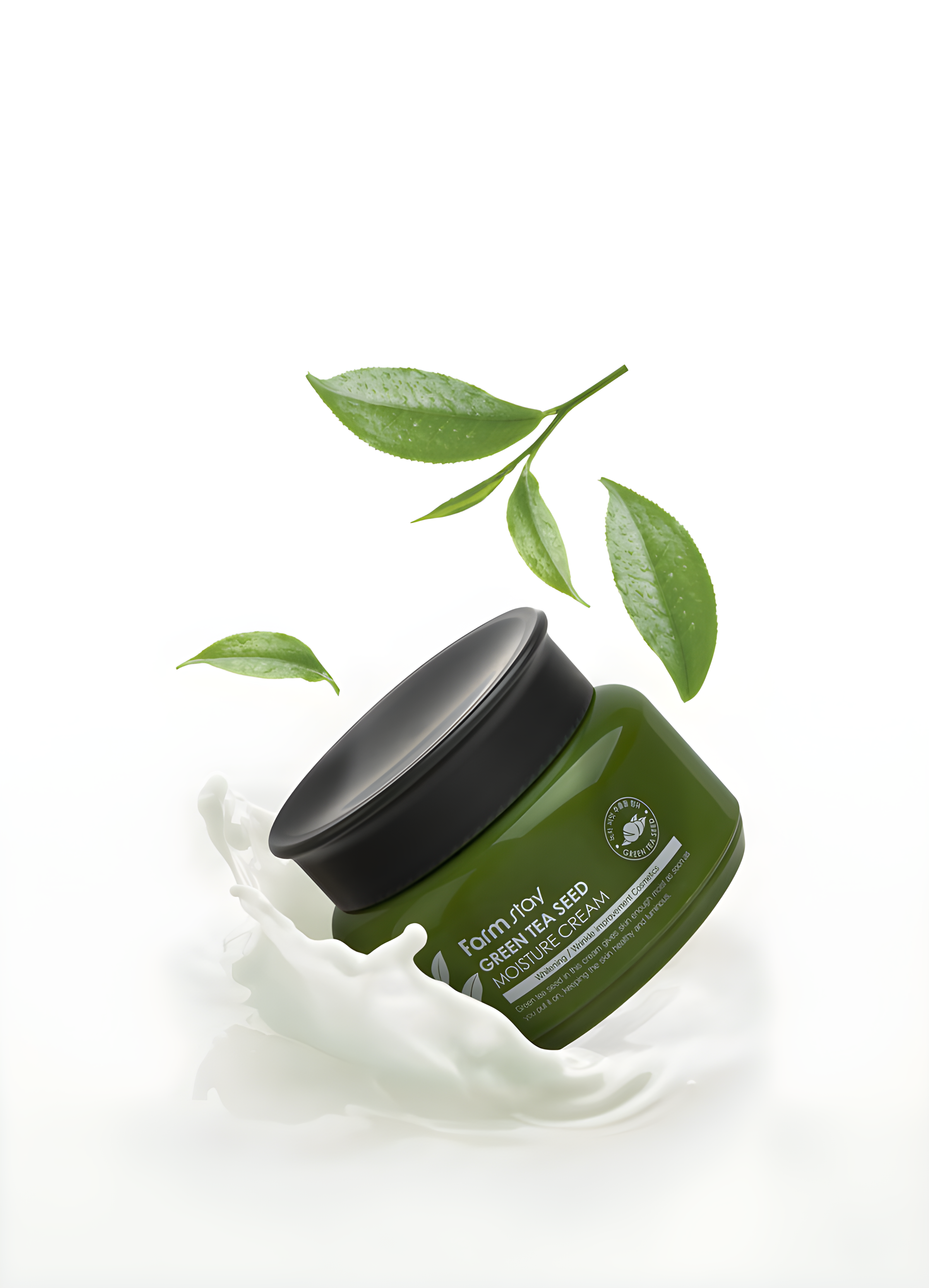Face cream, Face care, Hydration/Moisturization, სახის კრემი, სახის მოვლა, დატენიანება, Farmstay, Farmstay Green Tea Seed Moisture Cream, Beauty Bar, Korean Cosmetics, ბიუთი ბარი, კორეული კოსმეტიკა, Farmstay მწვანე ჩაის დამატენიანებელი კრემი