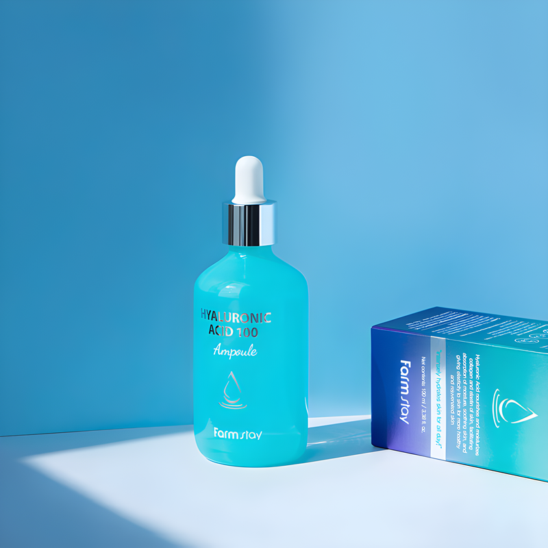 Serum, Face care, Hydration/Moisturization, შრატი, სახის მოვლა, დატენიანება, Farmstay, Farmstay Hyaluronic Acid 100 Ampoule, Beauty Bar, Korean Cosmetics, ბიუთი ბარი, კორეული კოსმეტიკა, Farmstay ჰიალურონის შრატი