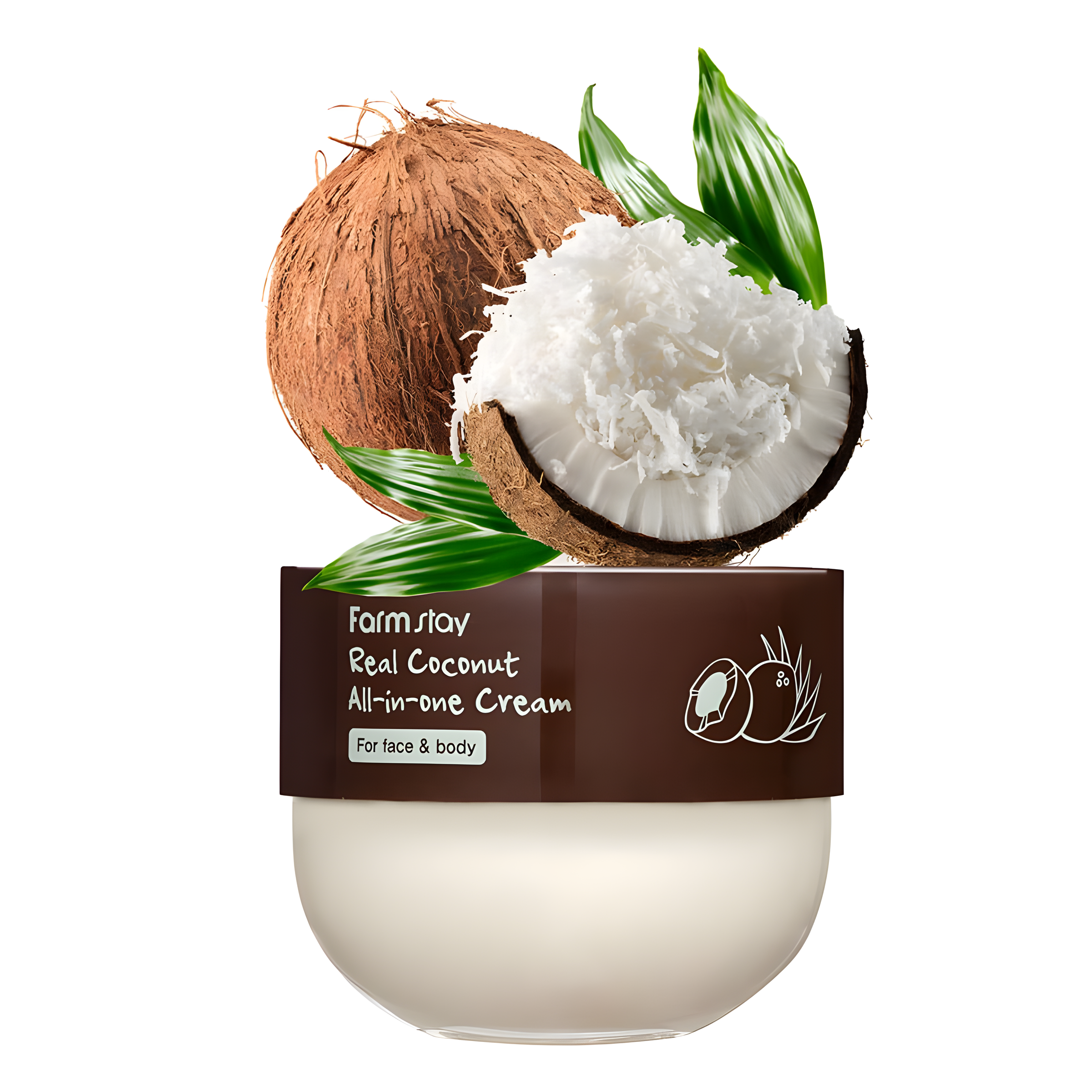 Body, Body care, Skin elasticity and barrier, แกแฎแแฃแแ, แกแฎแแฃแแแก แแแแแ, แแแแกแขแแฃแ แแแ แแ แแแ แแแ แ, Farmstay, Farmstay Real Coconut All-In-One Cream, Beauty Bar, Korean Cosmetics, แแแฃแแ แแแ แ, แแแ แแฃแแ แแแกแแแขแแแ, Farmstay แฅแแฅแแกแแก แขแแแแก แแ แแแ