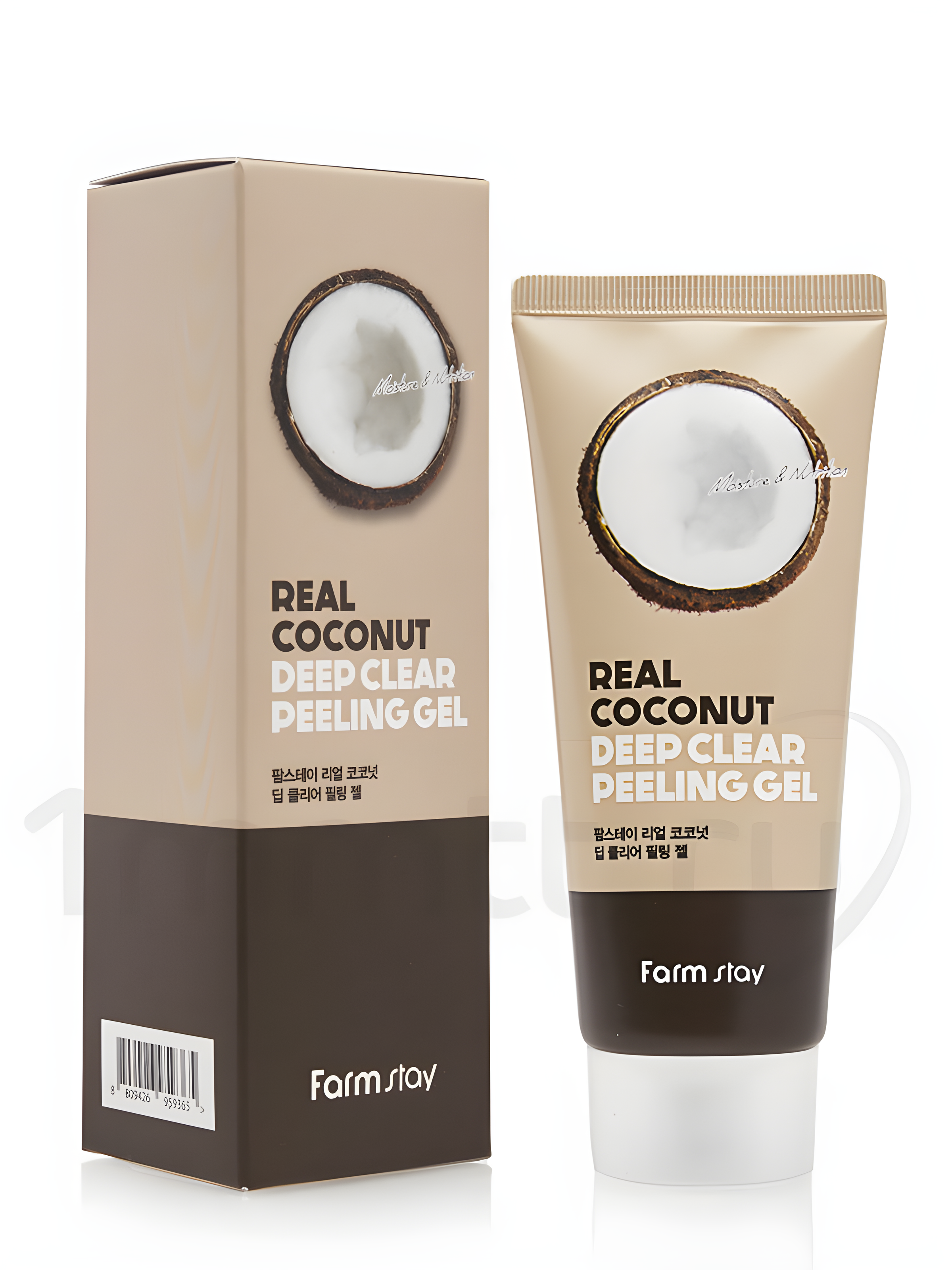 Peeling and scrub, Face care, Acne/pores/sebum, პილინგი და სკრაბი, სახის მოვლა, აკნე/ფორები/სებუმი, Farmstay, Farmstay Real Coconut Deep Clear Peeling Gel, Beauty Bar, Korean Cosmetics, ბიუთი ბარი, კორეული კოსმეტიკა, Farmstay ქოქოსის სახის გამწმენდი პილინგ გელი