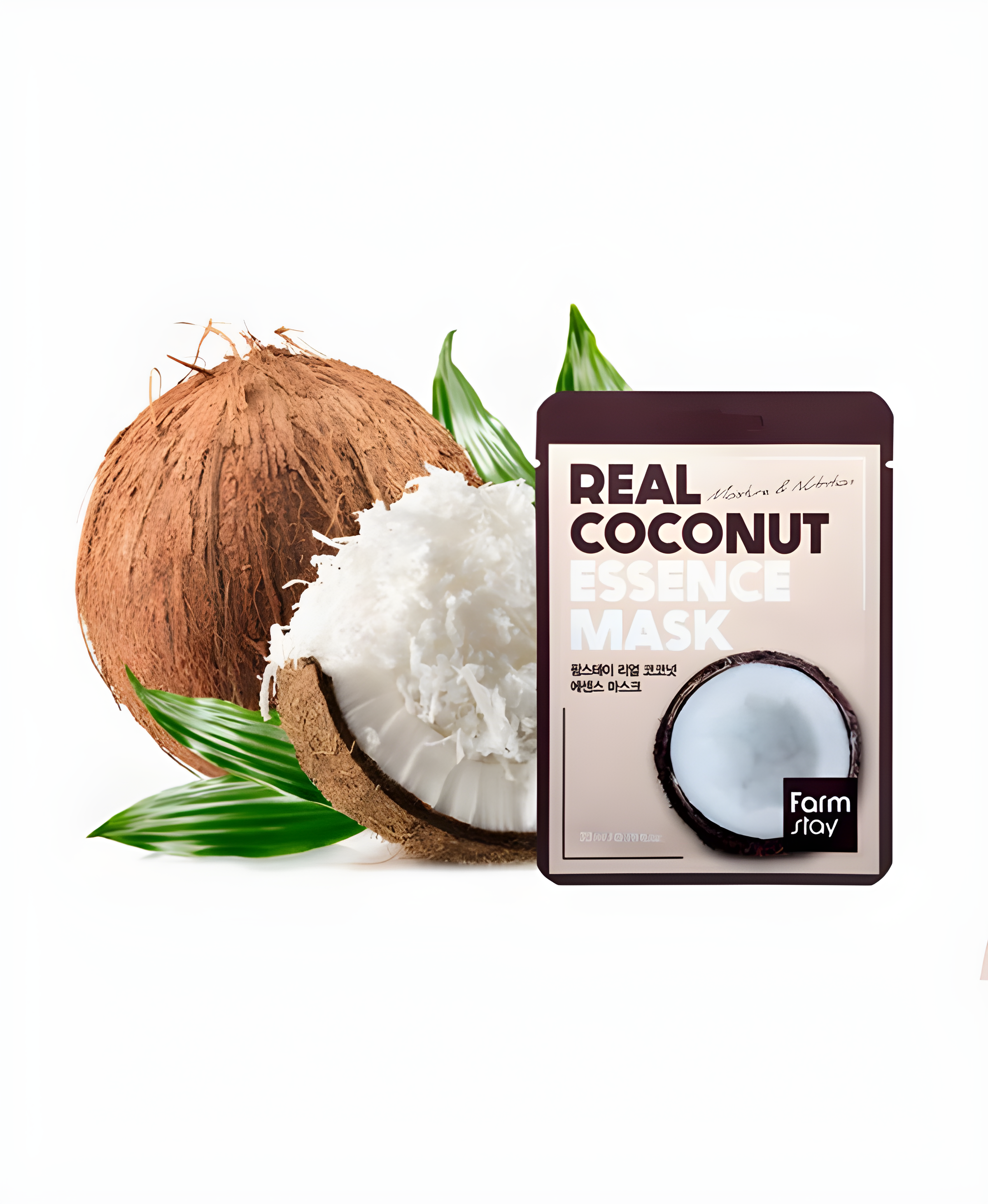 Face mask, Face care, Hydration/Moisturization, სახის ნიღაბი, სახის მოვლა, დატენიანება, Farmstay, Farmstay Real Coconut Essence Mask, Beauty Bar, Korean Cosmetics, ბიუთი ბარი, კორეული კოსმეტიკა, Farmstay ქოქოსის ერთჯერადი ნიღაბი