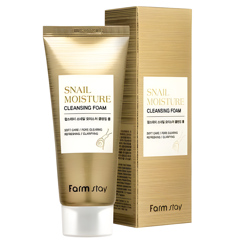 Cleanser, Face care, Hydration/Moisturization, დასაბანი ქაფი, სახის მოვლა, დატენიანება, Farmstay, Farmstay Snail Moisture Cleansing Foam, Beauty Bar, Korean Cosmetics, ბიუთი ბარი, კორეული კოსმეტიკა, Farmstay ლოკოკინას დამატენიანებელი გამწმენდი ქაფი