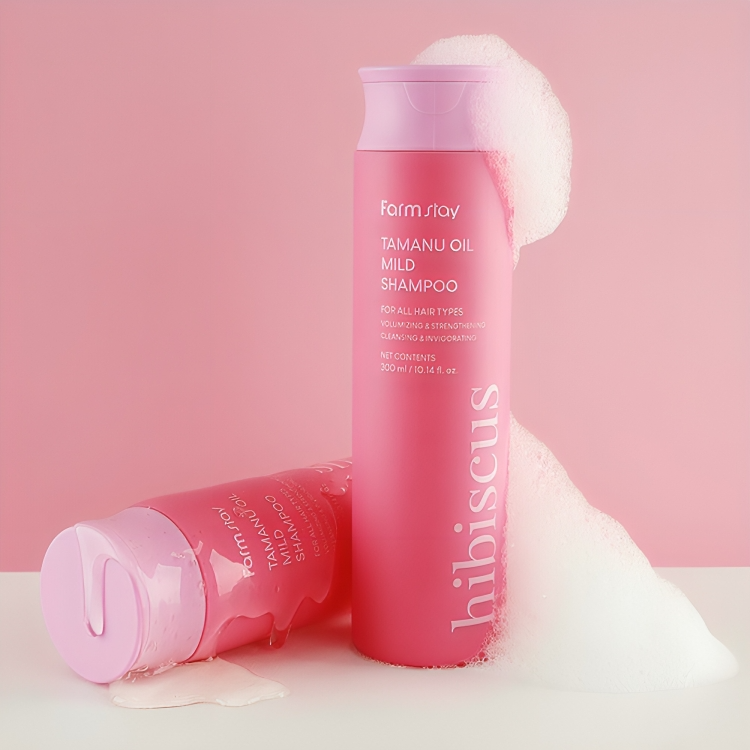 Farmstay Tamanu Oil Mild Shampoo Hibiscus