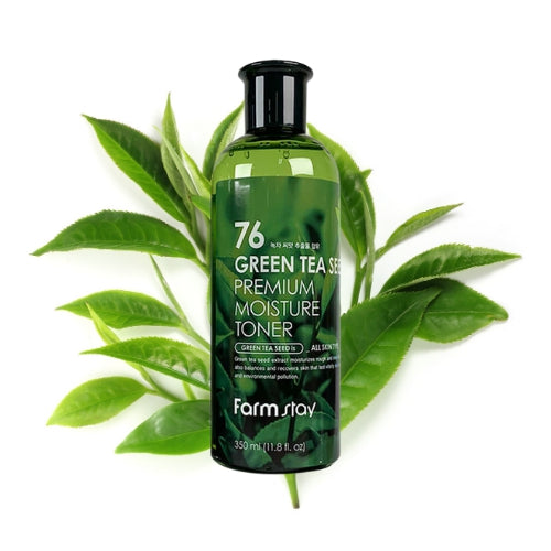 Toner, Face care, Hydration/Moisturization, ტონერი, სახის მოვლა, დატენიანება, Farmstay, Farmstay 76 Green Tea Seed Premium Moisture Toner, Beauty Bar, Korean Cosmetics, ბიუთი ბარი, კორეული კოსმეტიკა, Farmstay 76 მწვანე ჩაის პრემიუმ ტონერი