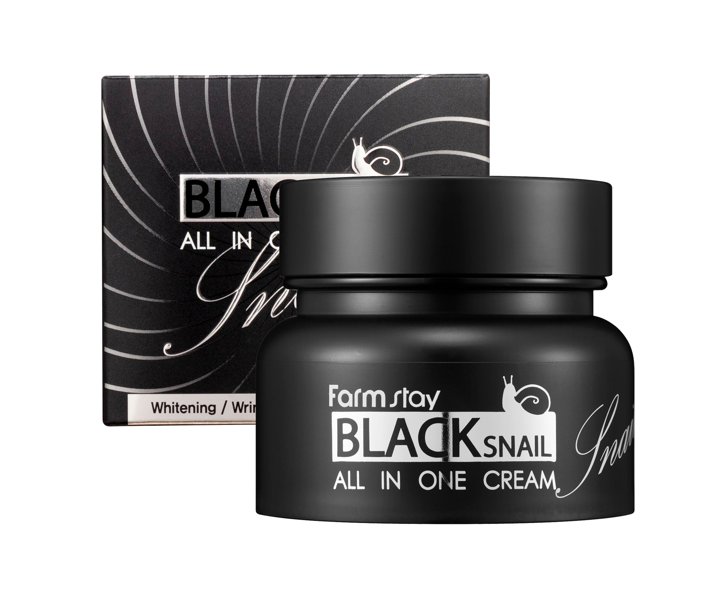 Face cream, Face care, Pigmenation/brightening/post-acne, სახის კრემი, სახის მოვლა, პიგმენაცია/პოსტ-აკნე, Farmstay, Farmstay Black Snail All-In One Cream, Beauty Bar, Korean Cosmetics, ბიუთი ბარი, კორეული კოსმეტიკა, Farmstay შავი ლოკოკინას ყოველდღიური სახის კრემი