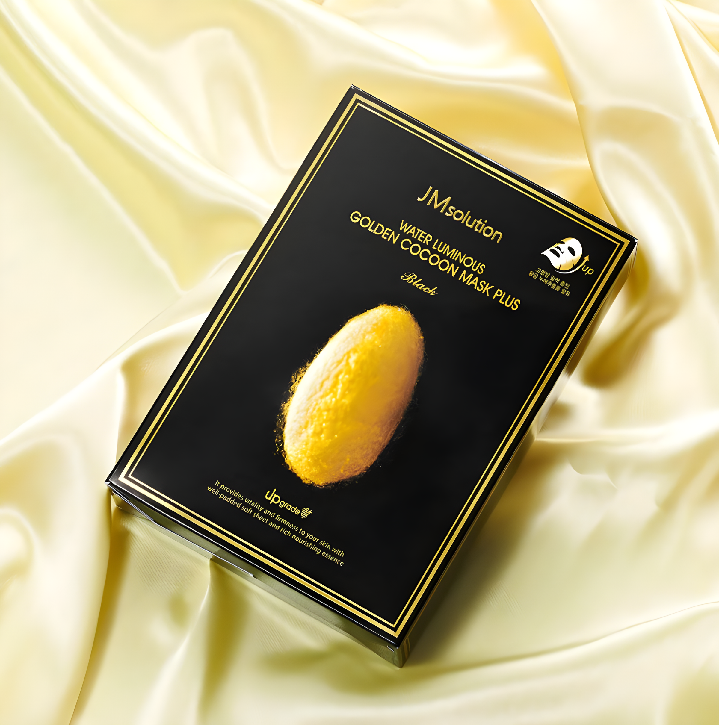 Face mask, Face care, Anti-age, Skin elasticity and barrier, სახის ნიღაბი, სახის მოვლა, ასაკობრივი, ელასტიურობა და ბარიერი, JM solution, JM Solution Water Luminous Golden Cocoon Mask, Beauty Bar, Korean Cosmetics, ბიუთი ბარი, კორეული კოსმეტიკა, JM Solution ოქროს ჭუპრის ნიღაბი