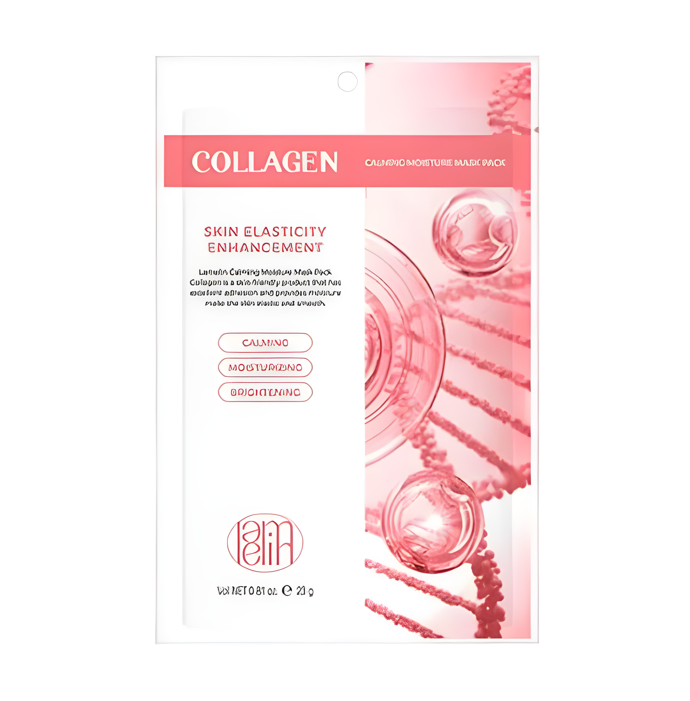 Face mask, Face care, Skin elasticity and barrier, Sensitive/Calm, Pigmenation/brightening/post-acne, სახის ნიღაბი, სახის მოვლა, ელასტიურობა და ბარიერი, მგრძნობიარე/დამშვიდება, პიგმენაცია/პოსტ-აკნე, Lamelin, Lamelin Calming Moisture Mask Pack - Collagen, Beauty Bar, Korean Cosmetics, ბიუთი ბარი, კორეული კოსმეტიკა, Lamelin დამამშვიდებელი დამატენიანებელი ნიღაბი - კოლაგენი
