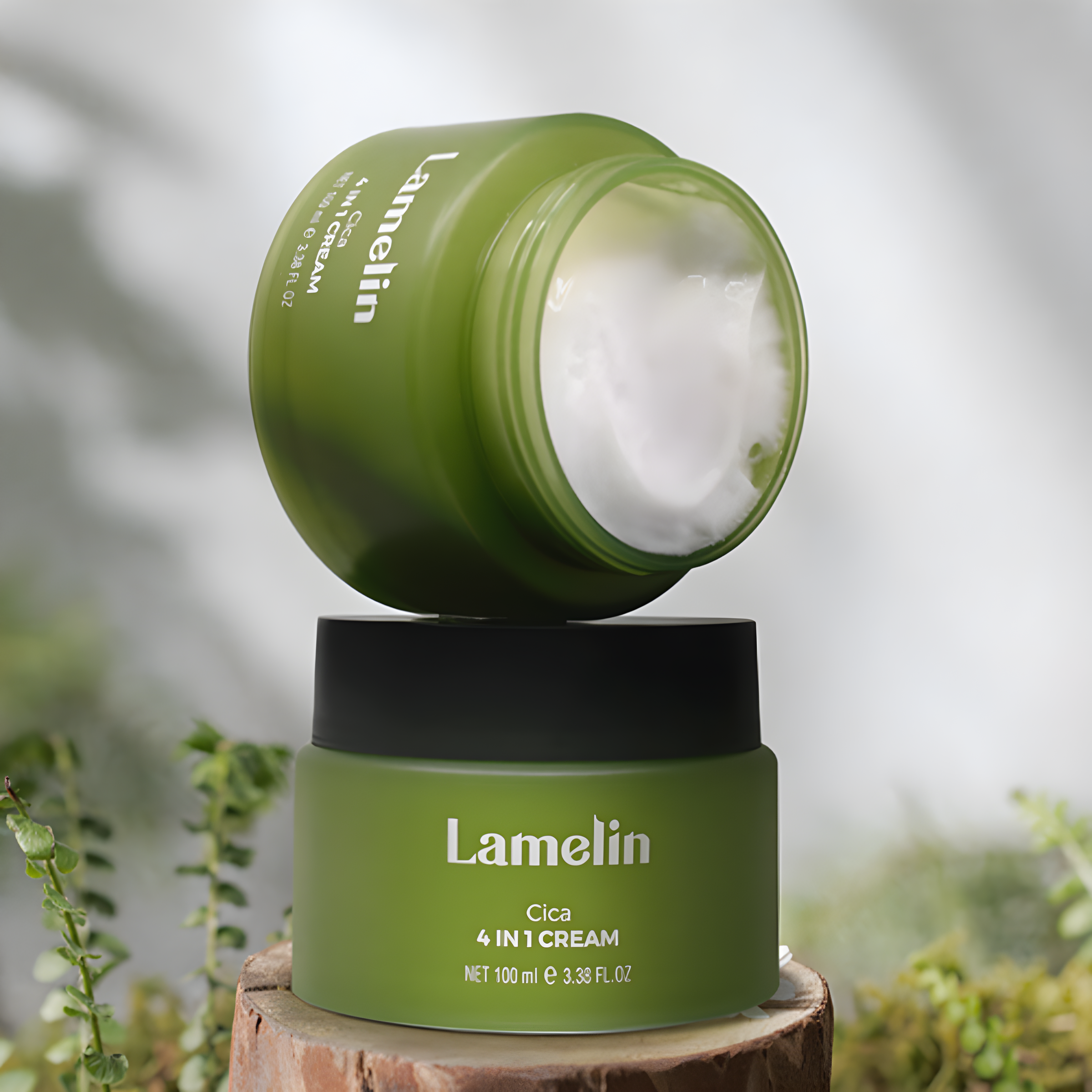 Face cream, Face care, Anti-age, Acne/pores/sebum, Sensitive/Calm, Skin elasticity and barrier, სახის კრემი, სახის მოვლა, ასაკობრივი, აკნე/ფორები/სებუმი, მგრძნობიარე/დამშვიდება, ელასტიურობა და ბარიერი, Lamelin, Lamelin Cica 4 In 1 Cream, Beauty Bar, Korean Cosmetics, ბიუთი ბარი, კორეული კოსმეტიკა, Lamelin ცენტელას 4/1-ში სახის კრემი