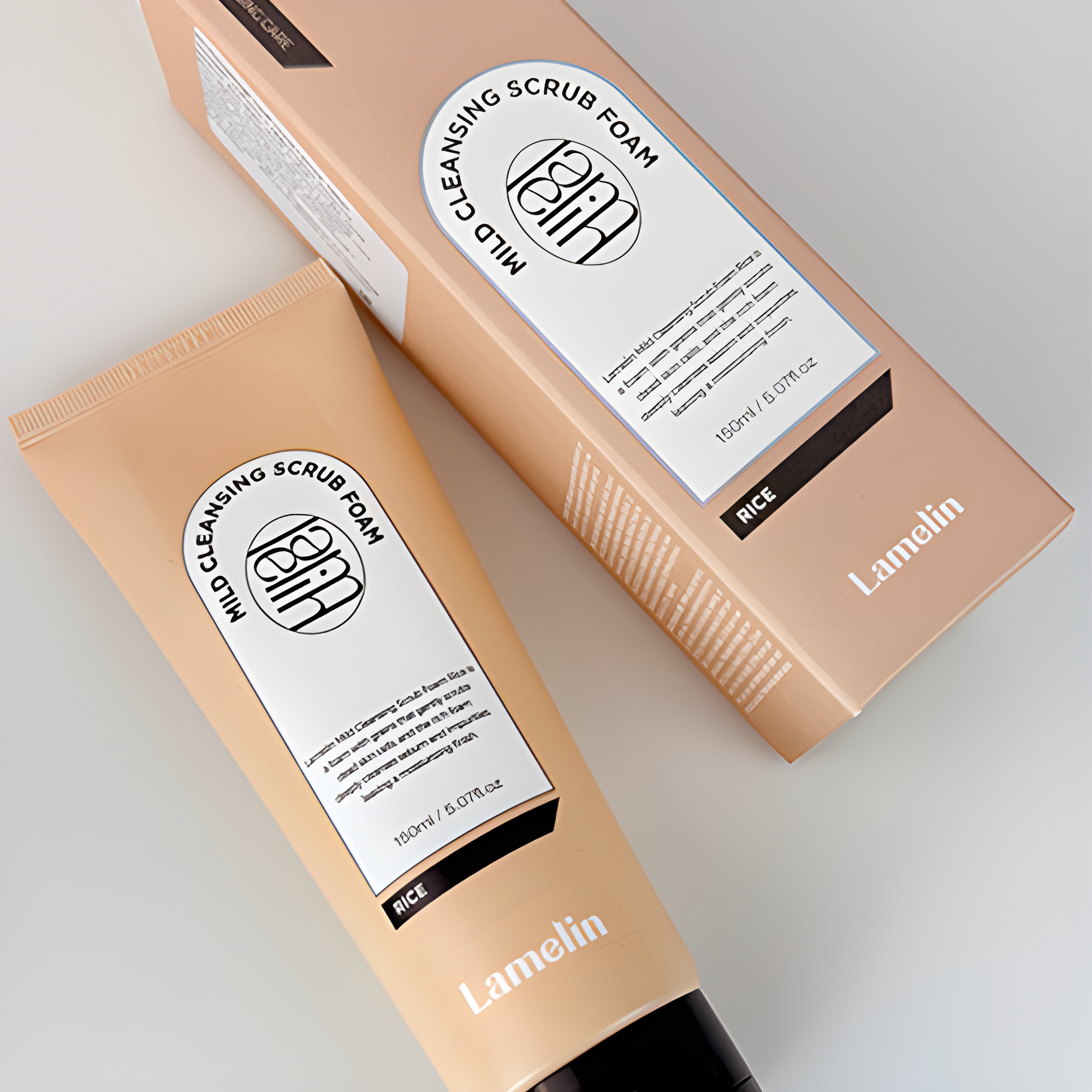 Cleanser, Face care, Hydration/Moisturization, დასაბანი ქაფი, სახის მოვლა, დატენიანება, Lamelin, Lamelin Mild Cleansing Scrub Foam Rice, Beauty Bar, Korean Cosmetics, ბიუთი ბარი, კორეული კოსმეტიკა, Lamelin გამწმენდი სკრაბი ქაფი ბრინჯის ექსტრაქტით