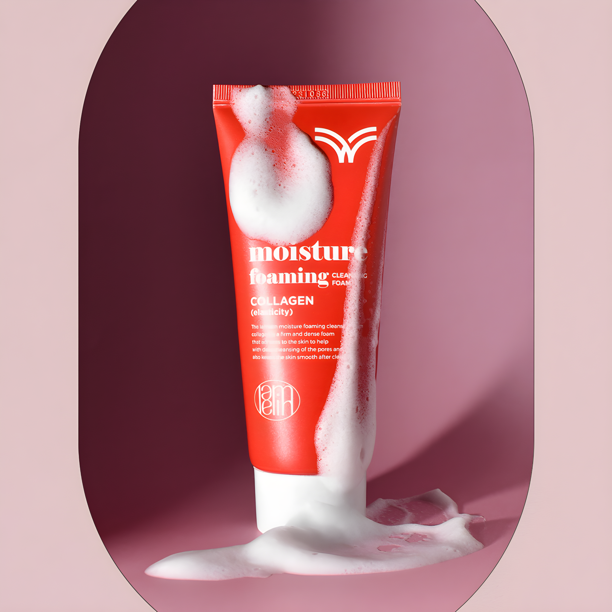 Cleanser, Face care, Anti-age, Hydration/Moisturization, Skin elasticity and barrier, დასაბანი ქაფი, სახის მოვლა, ასაკობრივი, დატენიანება, ელასტიურობა და ბარიერი, Lamelin, Lamelin Moisture Foaming Cleansing Foam Collagen, Beauty Bar, Korean Cosmetics, ბიუთი ბარი, კორეული კოსმეტიკა, Lamelin სახის დასაბანი ქაფი კოლაგენით
