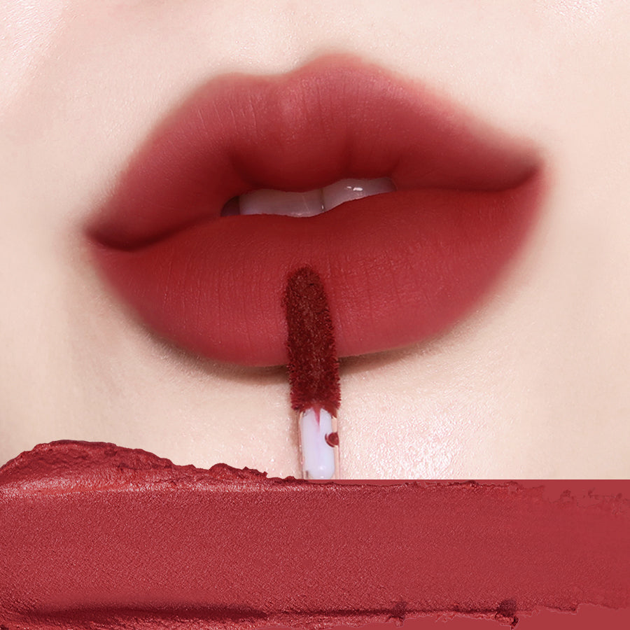 Lip makeup, Makeup, Lip tint, ტუჩის მაკიაჟი, კოსმეტიკა, ტინტი, Black Rouge, Black Rouge Muddish Cushion Velvet, Beauty Bar, Korean Cosmetics, ბიუთი ბარი, კორეული კოსმეტიკა