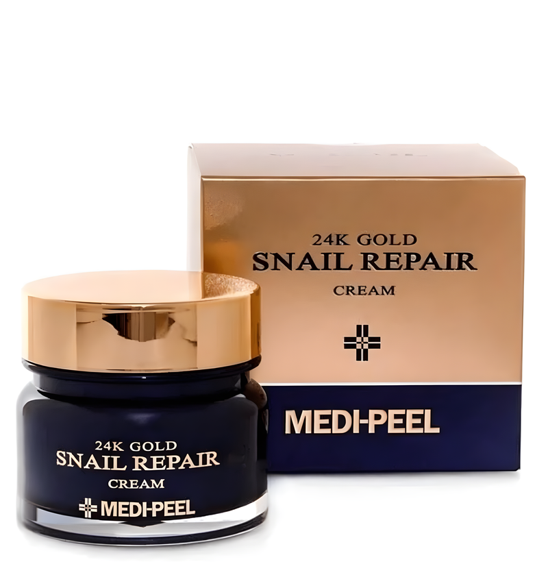 Face cream, Face care, Pigmenation/brightening/post-acne, Sensitive/Calm, სახის კრემი, სახის მოვლა, პიგმენაცია/პოსტ-აკნე, მგრძნობიარე/დამშვიდება, Medi-Peel, Medi-Peel 24K Gold Snail Repair Cream, Beauty Bar, Korean Cosmetics, ბიუთი ბარი, კორეული კოსმეტიკა, Medi-Peel 24K ოქროს და ლოკოკინების აღმდგენი კრემი