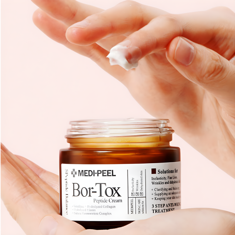 Face cream, Face care, Hydration/Moisturization, Skin elasticity and barrier, სახის კრემი, სახის მოვლა, დატენიანება, ელასტიურობა და ბარიერი, Medi-Peel, Medi-Peel Bor-Tox Peptide Cream, Beauty Bar, Korean Cosmetics, ბიუთი ბარი, კორეული კოსმეტიკა, Medi-Peel Bor-Tox პეპტიდების კრემი