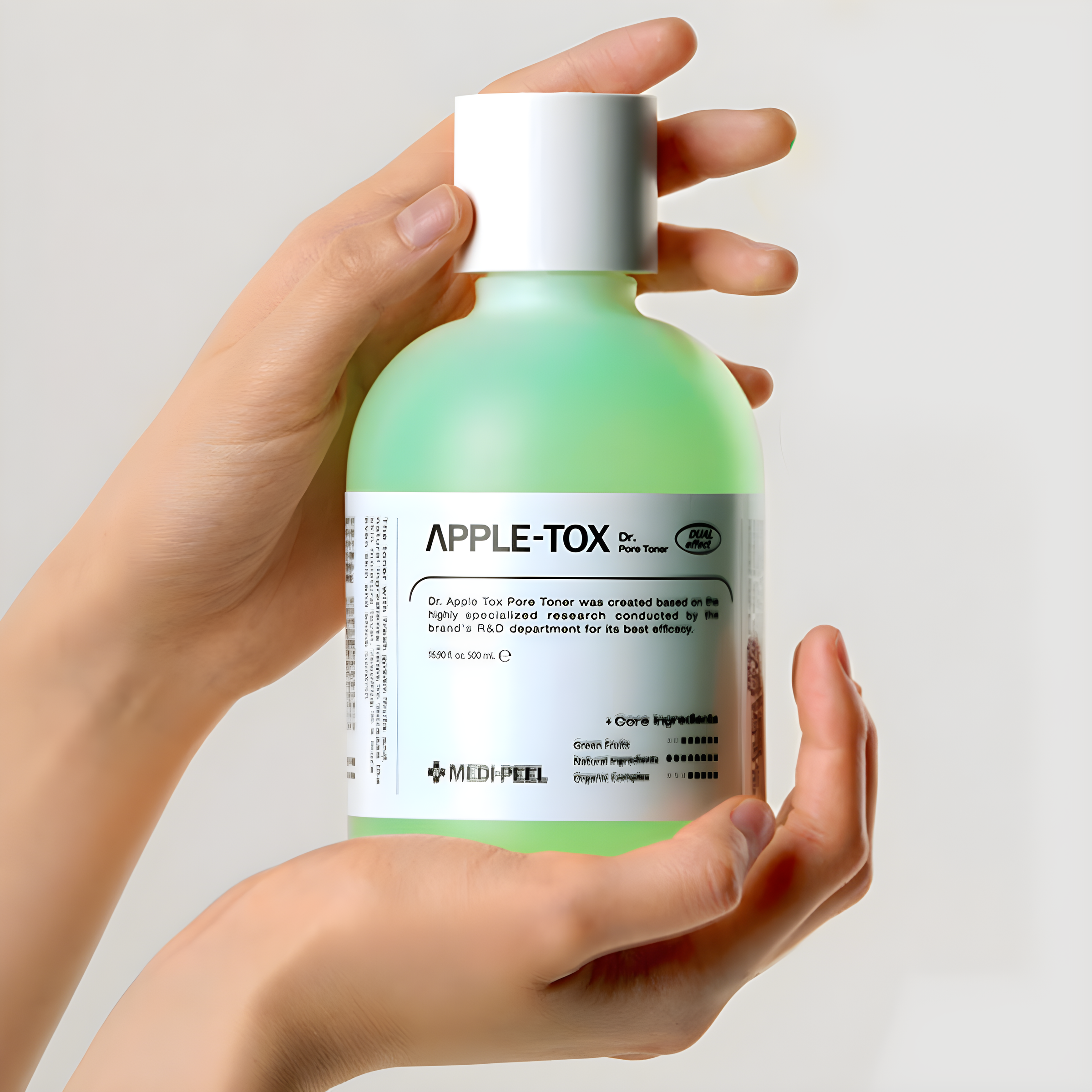 Toner, Face care, Hydration/Moisturization, ტონერი, სახის მოვლა, დატენიანება, Medi-Peel, Medi-Peel Dr. Apple Tox Pore Toner, Beauty Bar, Korean Cosmetics, ბიუთი ბარი, კორეული კოსმეტიკა, Medi-Peel ვაშლის ფორების გამამკვრივებელი ტონერი