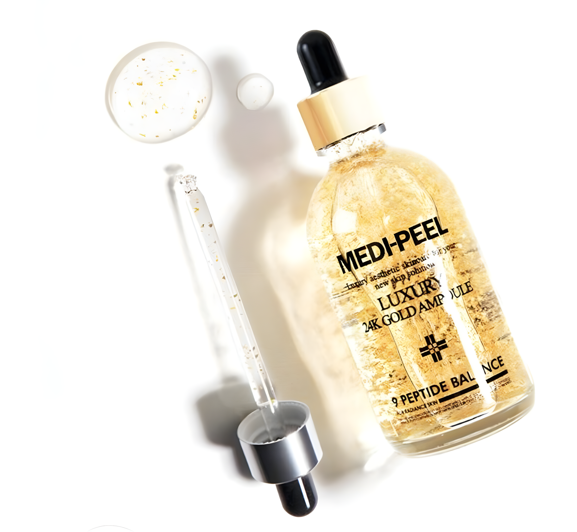 Serum, Face care, Pigmenation/brightening/post-acne, Anti-age, Hydration/Moisturization, შრატი, სახის მოვლა, პიგმენაცია/პოსტ-აკნე, ასაკობრივი, დატენიანება, Medi-Peel, Medi-Peel Luxury 24K Gold Ampoule, Beauty Bar, Korean Cosmetics, ბიუთი ბარი, კორეული კოსმეტიკა, Medi-Peel 24K ოქროს შრატი
