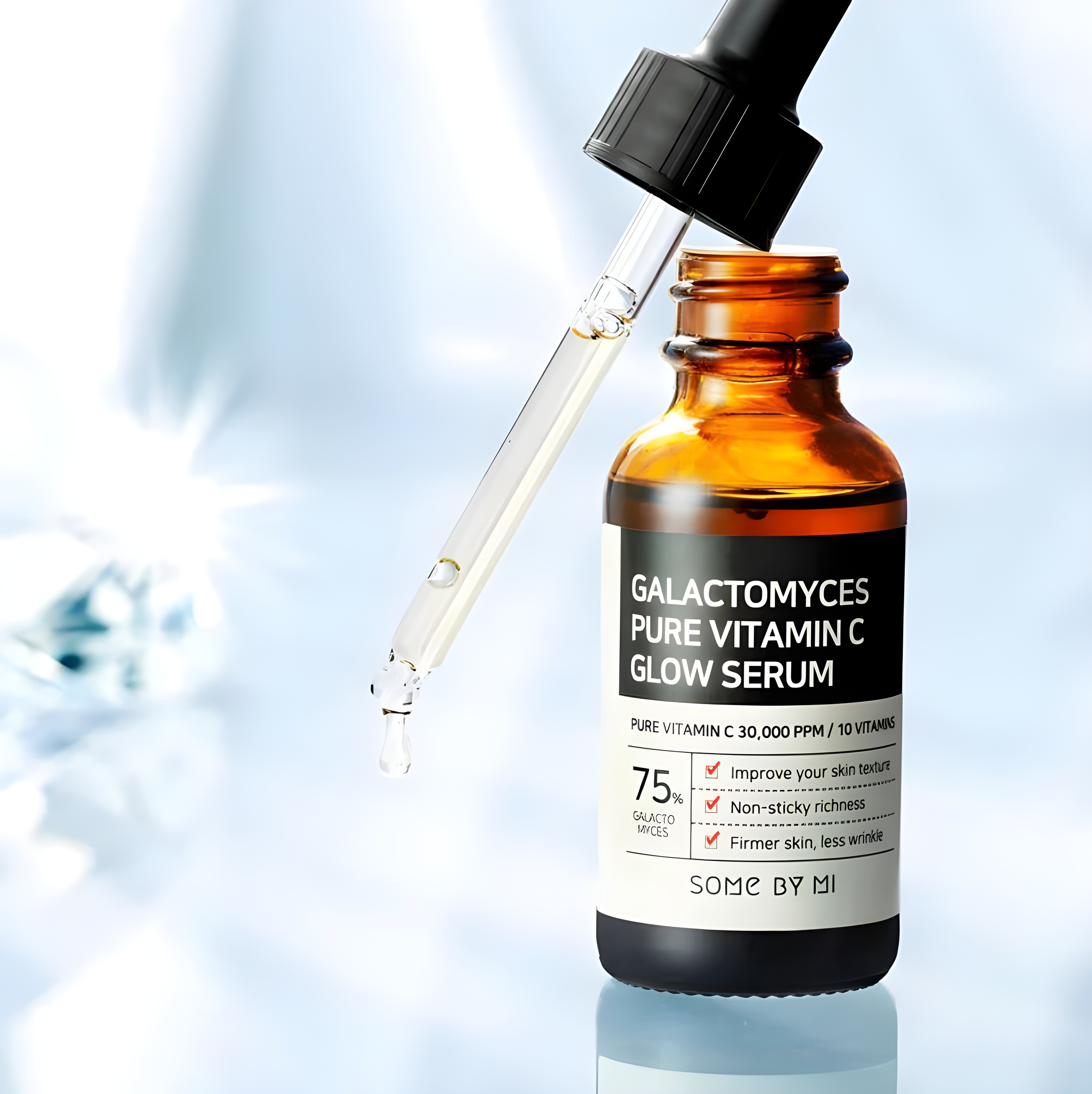 Serum, Face care, Hydration/Moisturization, Pigmentation/post-acne, Skin elasticity and barrier, შრატი, სახის მოვლა, დატენიანება, პიგმენაცია/პოსტ-აკნე, ელასტიურობა და ბარიერი, Some By Mi, Some By Mi Galactomyces Pure Vitamin C Glow Serum, Beauty Bar, Korean Cosmetics, ბიუთი ბარი, კორეული კოსმეტიკა, Some By Mi Galactomyces და ვიტამინ C სახის შრატი