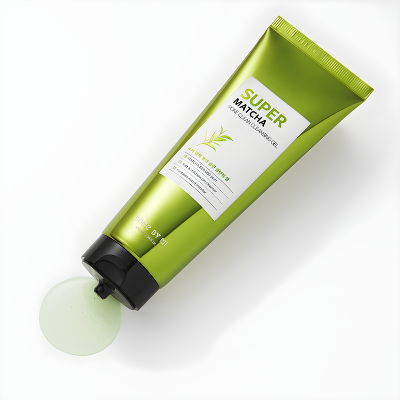Cleanser, Face care, Hydration/Moisturization, დასაბანი ქაფი, სახის მოვლა, დატენიანება, Some By Mi, Some By Mi Super Matcha Pore Clean Cleansing Gel, Beauty Bar, Korean Cosmetics, ბიუთი ბარი, კორეული კოსმეტიკა, Some By Mi მატჩას ფორების გამწმენდი გელი