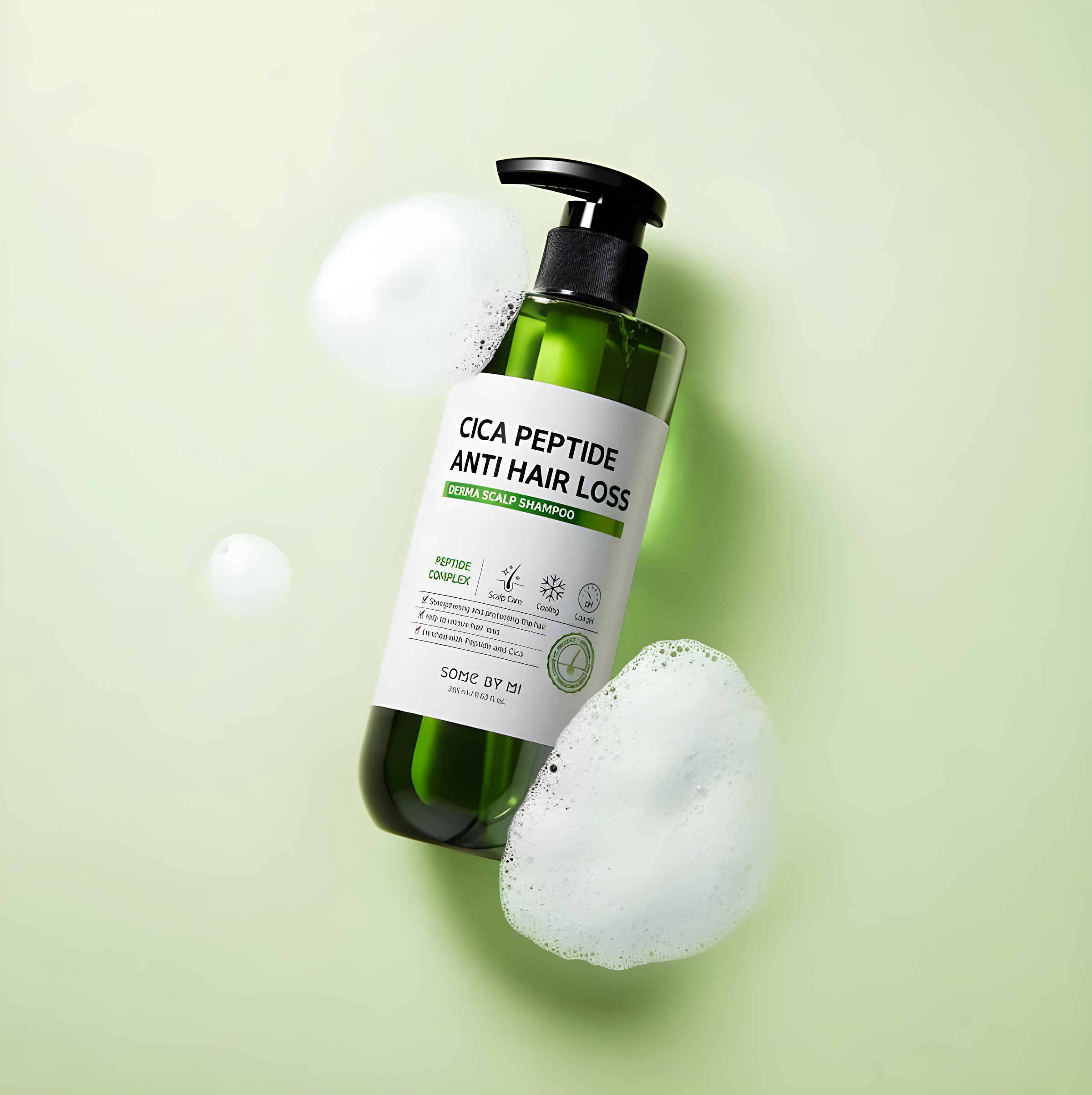 Shampoo, Hair care, Hair Loss & Hair Thinning, Oily Hair & Scalp, შამპუნი, თმის მოვლა, თმის ცვენა და შეთხელება, ცხიმიანი თმა და სკალპი, Some By Mi, Some By Mi Cica Peptide Anti Hair Loss Derma Scalp Shampoo, Beauty Bar, Korean Cosmetics, ბიუთი ბარი, კორეული კოსმეტიკა, Some By Mi თმის ცვენის საწინააღმდეგო შამპუნი