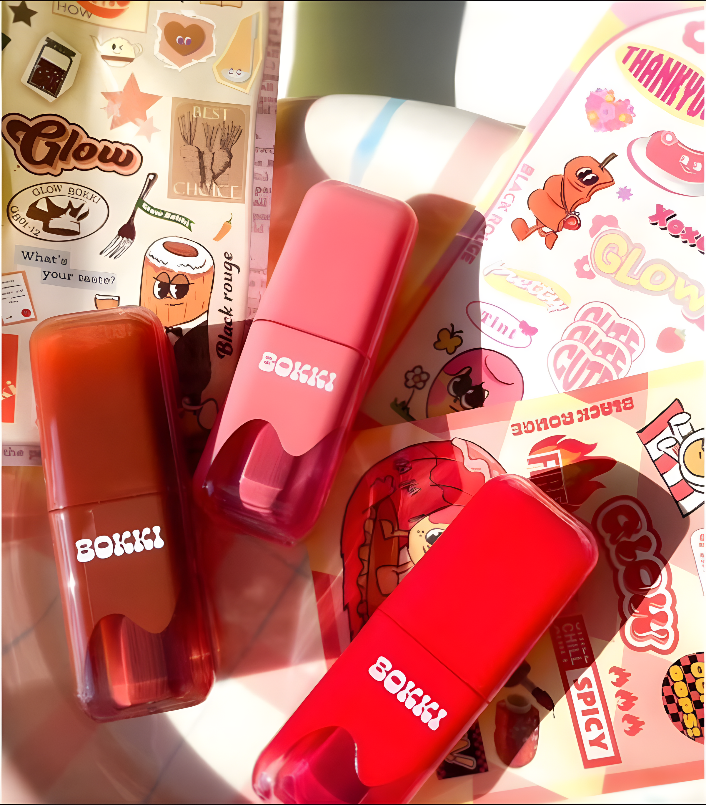 Lip makeup, Makeup, Lip tint, ტუჩის მაკიაჟი, კოსმეტიკა, ტინტი, Black Rouge, Black Rouge Glow Bokki Tint, Beauty Bar, Korean Cosmetics, ბიუთი ბარი, კორეული კოსმეტიკა