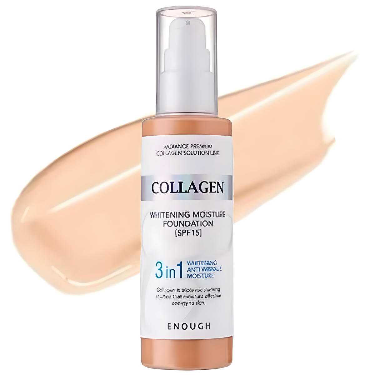 Face makeup, Makeup, BB cream, სახის მაკიაჟი, კოსმეტიკა, ბბ კრემი, Enough, Enough Collagen Moisture Foundation, Beauty Bar, Korean Cosmetics, ბიუთი ბარი, კორეული კოსმეტიკა, Enough კოლაგენის დამატენიანებელი ტონალური