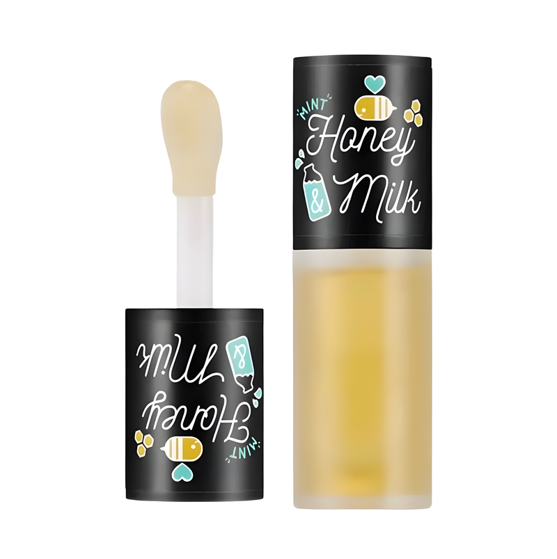 Beauty Bar Korean cosmetics, ბიუთი ბარი კორეული კოსმეტიკა, A'pieu Honey And Milk Lip Oil Mint Lip care, A'pieu, Lip care, Body care, Hydration/Moisturization, ტუჩის მოვლა, სხეულის მოვლა, დატენიანება , A'pieu თაფლი და რძე ტუჩის ზეთი - მენთოლი