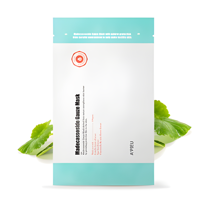 Face mask, Face care, Acne/pores/sebum, Hydration/Moisturization, Skin elasticity and barrier, სახის ნიღაბი, სახის მოვლა, აკნე/ფორები/სებუმი, დატენიანება, ელასტიურობა და ბარიერი, A'pieu, Apieu  Madacassoside Gauze Mask, Beauty Bar, Korean Cosmetics, ბიუთი ბარი, კორეული კოსმეტიკა, Apieu მადაკასოზიდის დამამშვიდებელი ნიღაბი
