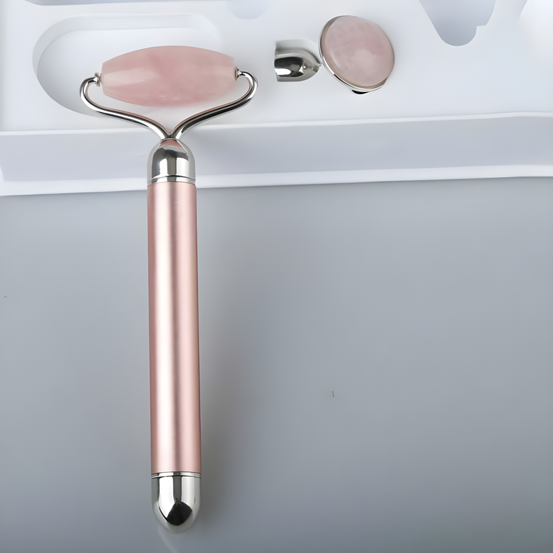 Beauty Bar Korean cosmetics, ბიუთი ბარი კორეული კოსმეტიკა, Electric Rose Quartz Face Roller Accessories, Body care, სხეულის მოვლა, აქსესუარები , ვარდისფერი კვარცის ელექტრო როლერი