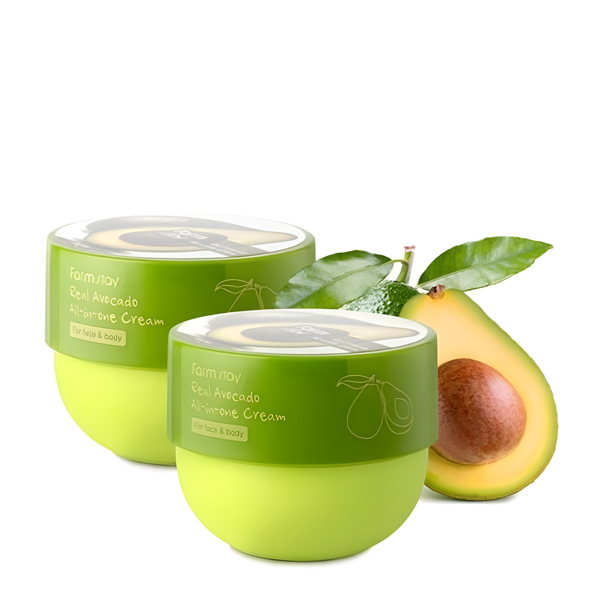 Body, Body care, Skin elasticity and barrier, სხეული, სხეულის მოვლა, ელასტიურობა და ბარიერი, Farmstay, Farmstay Real Avocado All In One Cream, Beauty Bar, Korean Cosmetics, ბიუთი ბარი, კორეული კოსმეტიკა, Farmstay ავოკადოს ტანის დამატენიანებელი კრემი