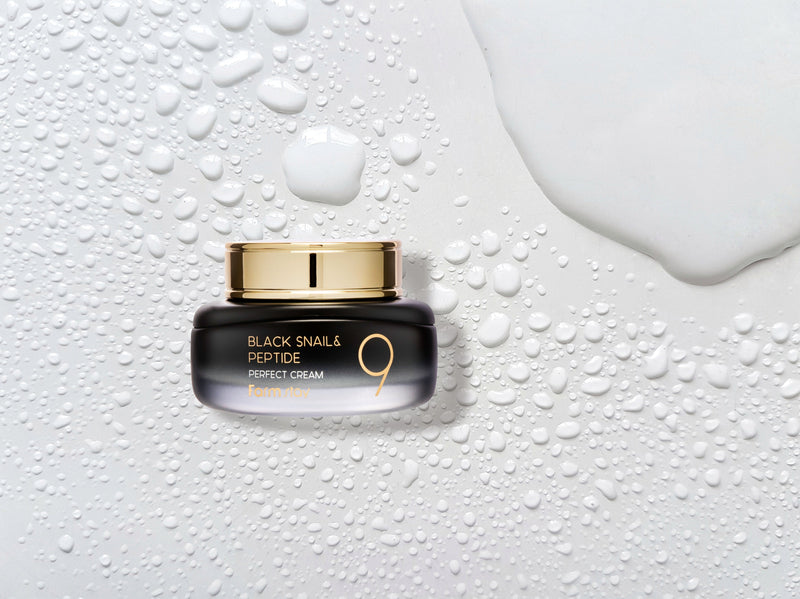 Face cream, Face care, Acne/pores/sebum, Hydration/Moisturization, Pigmentation/post-acne, Anti-age, სახის კრემი, სახის მოვლა, აკნე/ფორები/სებუმი, დატენიანება, პიგმენაცია/პოსტ-აკნე, ასაკობრივი, Farmstay, Farmstay Black Snail And Peptide9 Perfect Cream, Beauty Bar, Korean Cosmetics, ბიუთი ბარი, კორეული კოსმეტიკა, Farmstay შავი ლოკოკინას და 9 პეპტიდების სახის კრემი