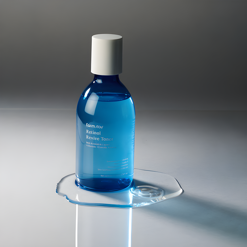 Toner, Face care, Anti-age, Pigmenation/brightening/post-acne, Skin elasticity and barrier, Acne/pores/sebum, ტონერი, სახის მოვლა, ასაკობრივი, პიგმენაცია/პოსტ-აკნე, ელასტიურობა და ბარიერი, აკნე/ფორები/სებუმი, Farmstay, Farmstay Retinol Revive Toner, Beauty Bar, Korean Cosmetics, ბიუთი ბარი, კორეული კოსმეტიკა, Farmstay რეტინოლის სახის ტონერი