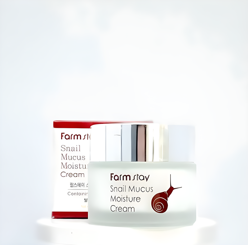 Face cream, Face care, Anti-age, Hydration/Moisturization, Pigmentation/post-acne, სახის კრემი, სახის მოვლა, ასაკობრივი, დატენიანება, პიგმენაცია/პოსტ-აკნე, Farmstay, Farmstay Snail Mucus Moisture Cream, Beauty Bar, Korean Cosmetics, ბიუთი ბარი, კორეული კოსმეტიკა, Farmstay დამატენიანებელი კრემი ლოკოკინას მუცინით