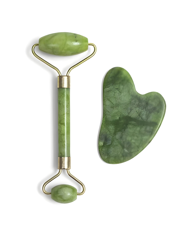 Beauty Bar Korean cosmetics, ბიუთი ბარი კორეული კოსმეტიკა, Jade Stone Roller and Gua Sha Set Accessories, Body care, სხეულის მოვლა, აქსესუარები , მწვანე როლერი და გუაში