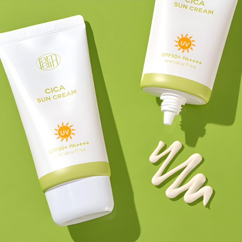Sunscreen, Face care, Anti-age, Acne/pores/sebum, Sensitive/Calm, Skin elasticity and barrier, მზისგან დამცავი, სახის მოვლა, ასაკობრივი, აკნე/ფორები/სებუმი, მგრძნობიარე/დამშვიდება, ელასტიურობა და ბარიერი, Lamelin, Lamelin Cica Sun Cream, Beauty Bar, Korean Cosmetics, ბიუთი ბარი, კორეული კოსმეტიკა, Lamelin ცენტელას მზისგან დამცავი