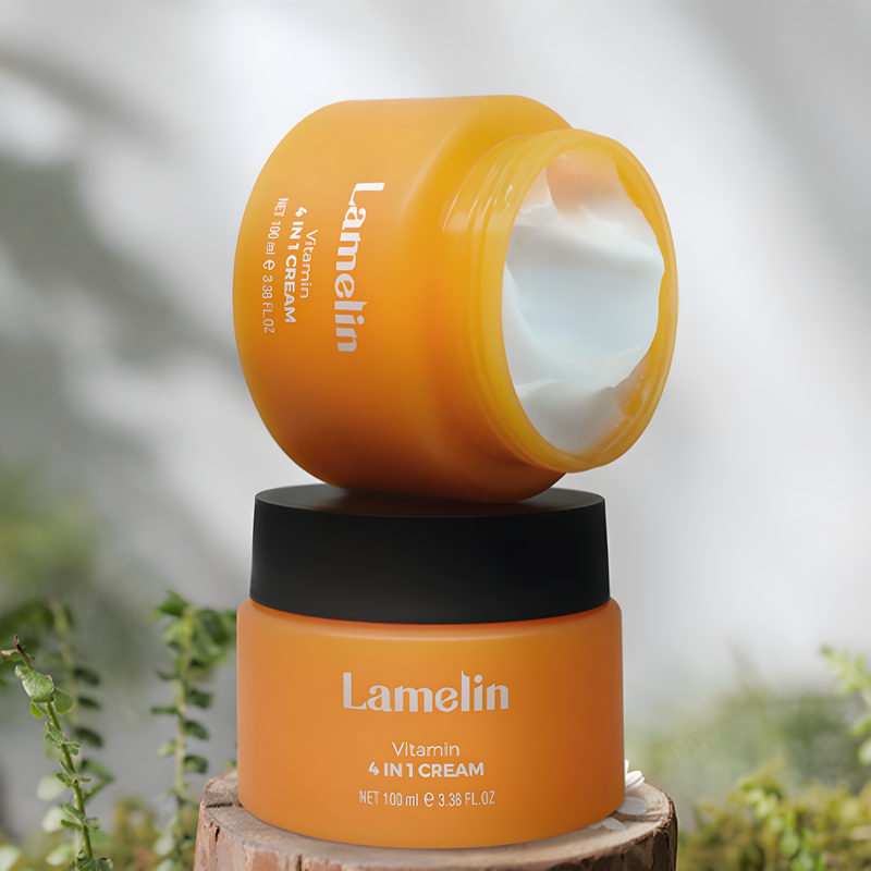Face cream, Face care, Hydration/Moisturization, Pigmentation/post-acne, Skin elasticity and barrier, სახის კრემი, სახის მოვლა, დატენიანება, პიგმენაცია/პოსტ-აკნე, ელასტიურობა და ბარიერი, Lamelin, Lamelin Vitamin 4 In 1 Cream, Beauty Bar, Korean Cosmetics, ბიუთი ბარი, კორეული კოსმეტიკა, Lamelin ვიტამინის 4/1-ში სახის კრემი