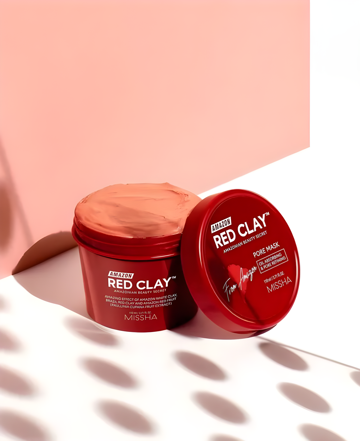 Peeling and scrub, Face care, Acne/pores/sebum, პილინგი და სკრაბი, სახის მოვლა, აკნე/ფორები/სებუმი, Missha, Missha Amazon Red Clay Pore Mask, Beauty Bar, Korean Cosmetics, ბიუთი ბარი, კორეული კოსმეტიკა, Missha ამაზონის წითელი თიხის ნიღაბი