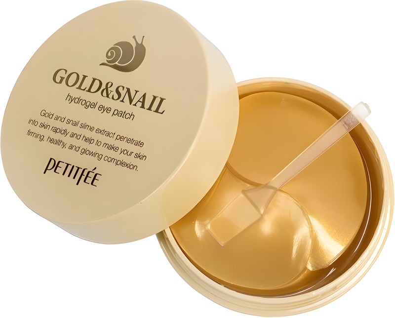 Beauty Bar Korean cosmetics, ბიუთი ბარი კორეული კოსმეტიკა, Petitfee Hydrogel Eye Patch Gold And Snail Eye Patch, Petitfee, Eye Patch, Eye care, Anti-age, თვალის პატჩი, თვალის მოვლა, ასაკობრივი, Sensitive/Calm, მგრძნობიარე/დამშვიდება, Skin elasticity and barrier, ელასტიურობა და ბარიერი , Petitfee ჰიდროგენული თვალის პაჩები ოქრო და ლოკოკინა