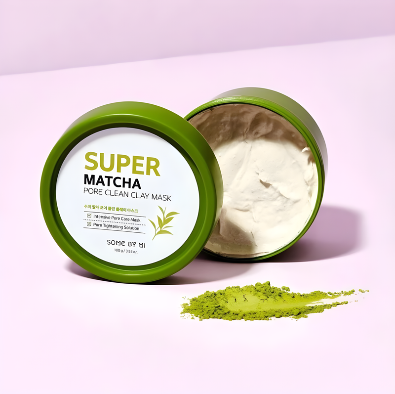 Peeling and scrub, Face care, Acne/pores/sebum, Hydration/Moisturization, პილინგი და სკრაბი, სახის მოვლა, აკნე/ფორები/სებუმი, დატენიანება, Some By Mi, Some By Mi Super Matcha Pore Clean Clay Mask, Beauty Bar, Korean Cosmetics, ბიუთი ბარი, კორეული კოსმეტიკა, Some By Mi სუპერ მატჩას ფორების გამწმენდი თიხის ნიღაბი 