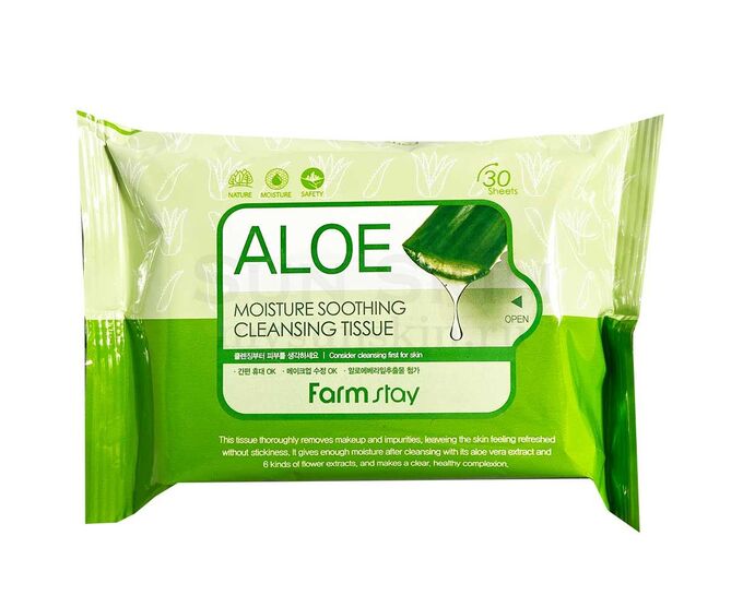 FARMSTAY ALOE MOISTURE SOOTHING CLEANSING TISSUE